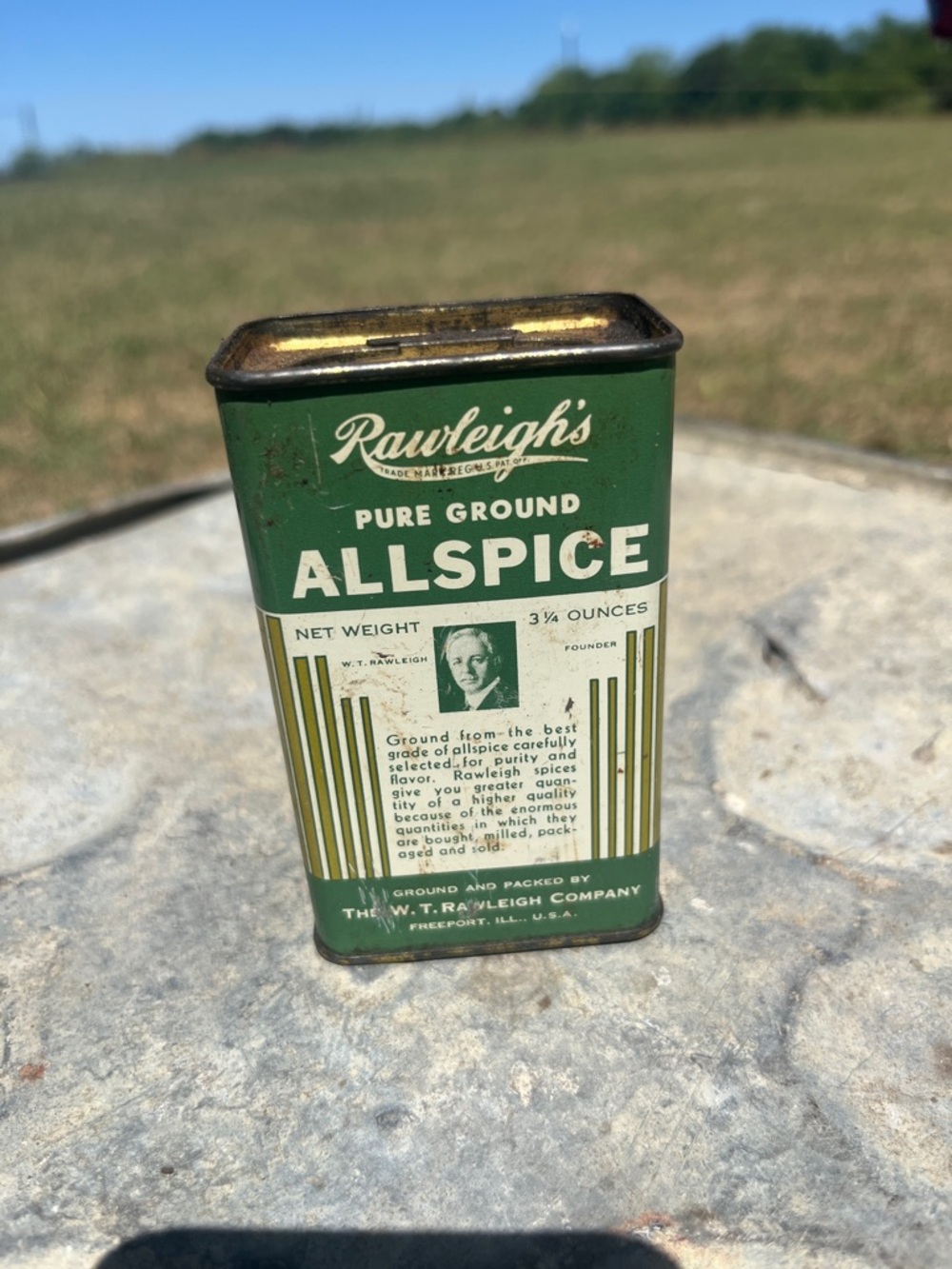 Rawleigh's Pure Ground Allspice Tin - Green